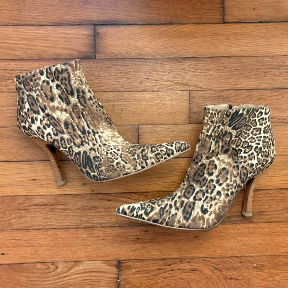 Leopard Print Ankle Boots